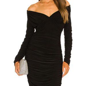 Black off the shoulder Norma Kamali Tara Dress | XS